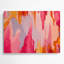 Aquarelle abstraite 4, art mural en métal rose