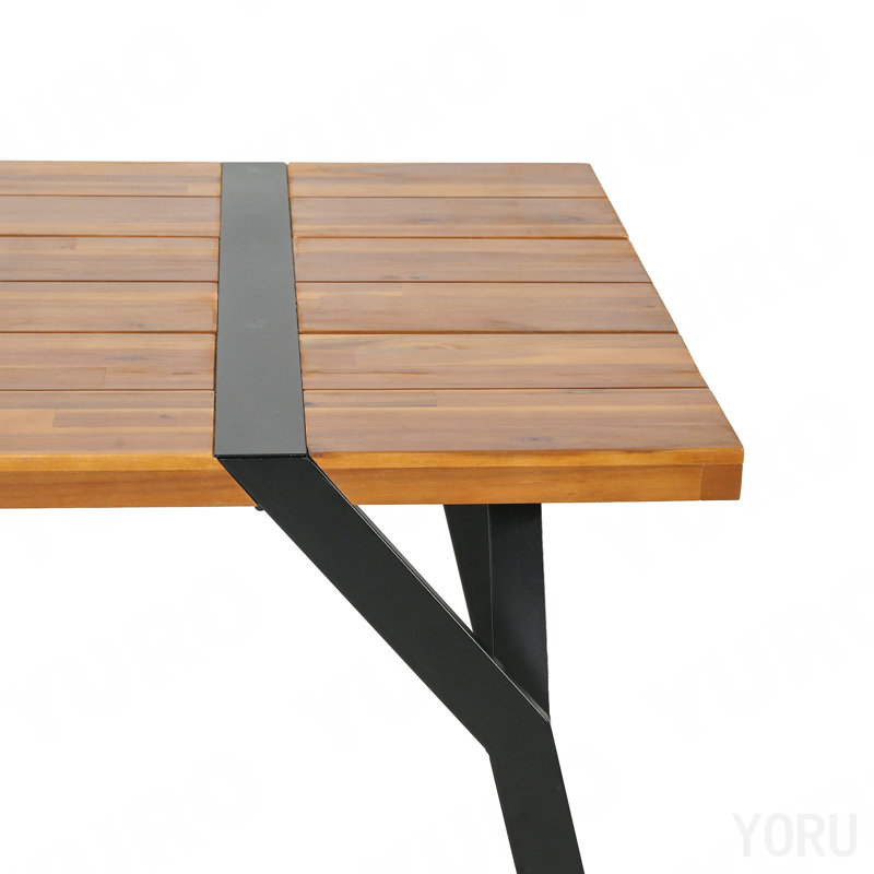 Table de salle à manger, Manufactured Wood, 29.5" H x 35.5" W x 70.75" D, Brown / Black