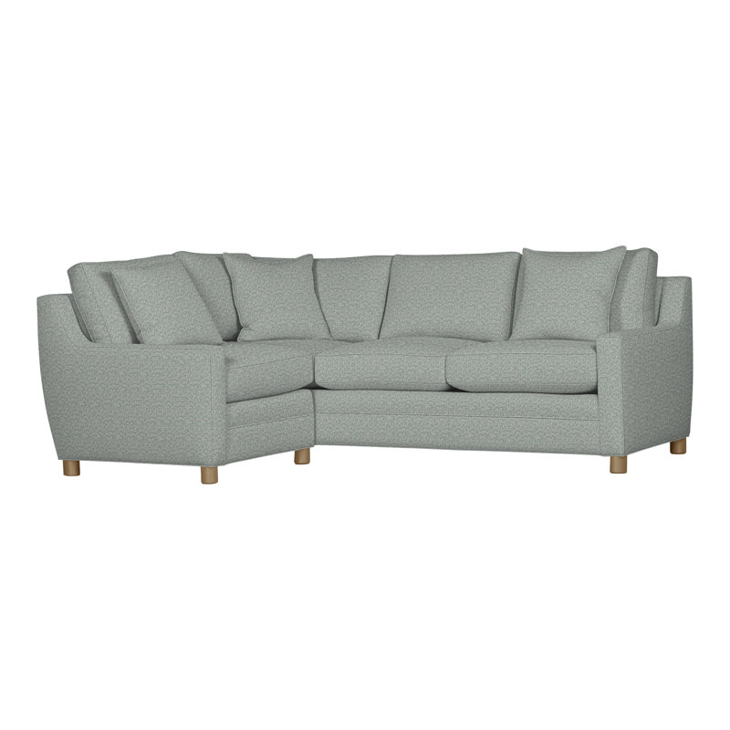 American Bungalow 2-Piece Fairgrove Sectional, Tuck Water, Hampton
