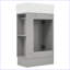 Meuble-lavabo moderne avec tablette à deux niveaux-102422890