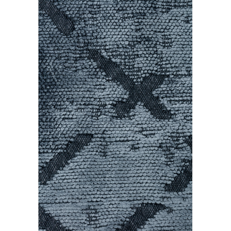 Tapis bleu clair de luxe abstrait Rapture, Rectangle 7 pi 10 po x 9 pi 10 po