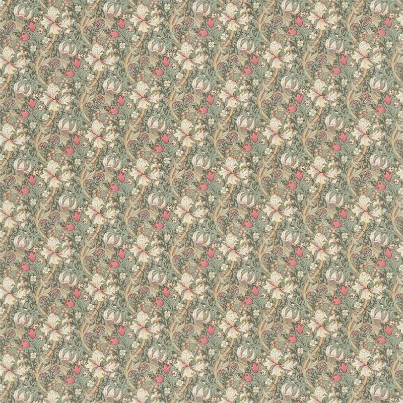 Golden Lily Minor Fabric, Artichoke/Vanilla