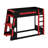 Wooden Gaming Bunk Bed With Built-In Desk, LED Lights, USB Port, And 2 Storage Shelves-121605894-121605895