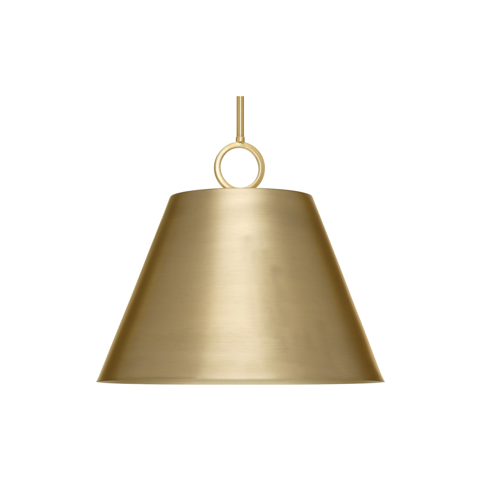 Elda Metal Dimmable Pendant, Brushed Bronze, 15.25" H x 17.87" W x 17.87" D
