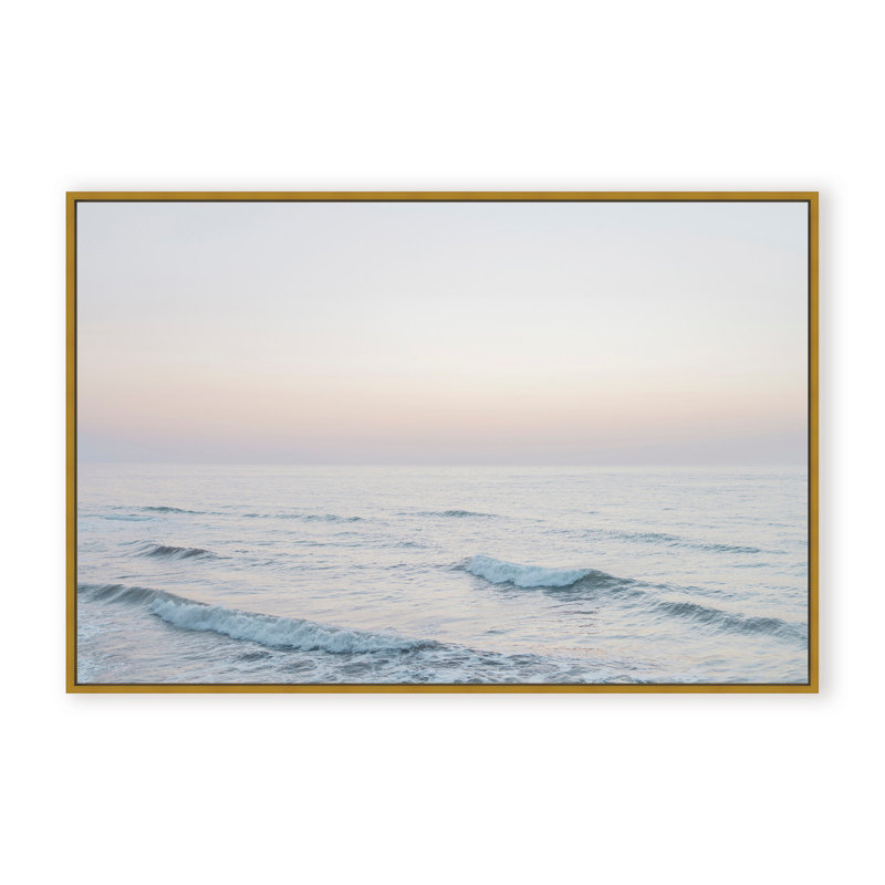 Coastal Retreat Dawn by  - Picture Frame Photograph on Paper, 32" H x 48" W x 1.125" D, Framed Print, White