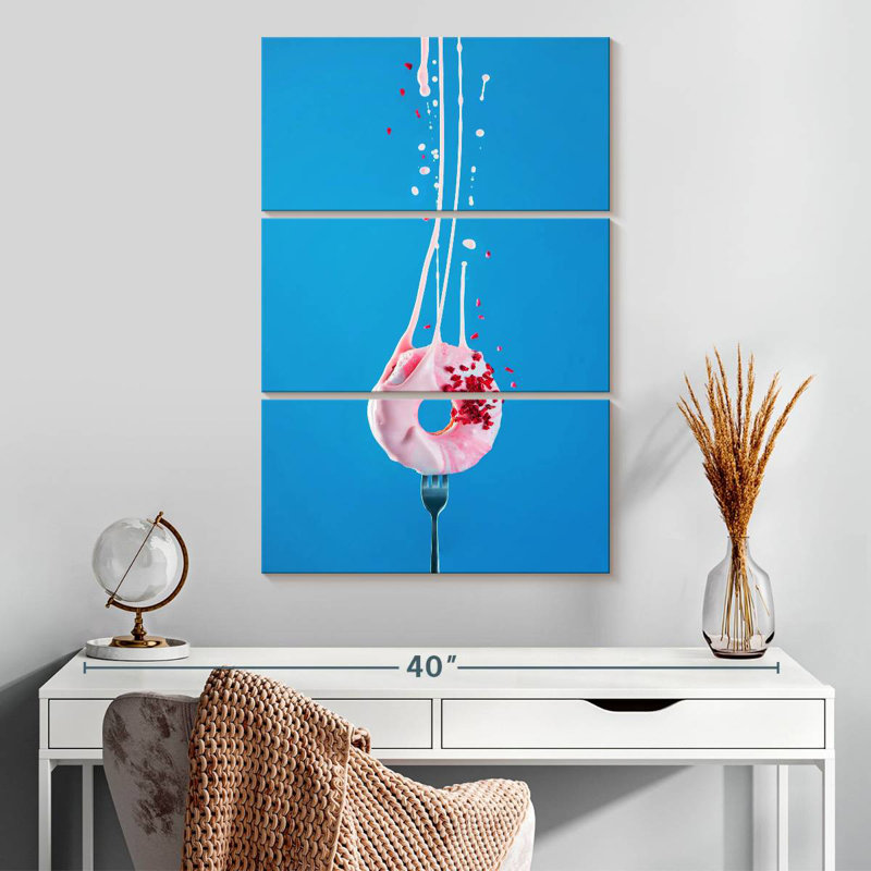 Creamy Raspberry Doughnut, 32" H x 20" W