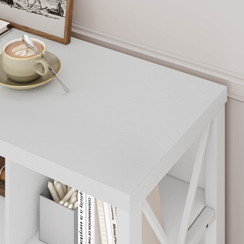 Bibliothèque en bois Guinna, Chêne blanc, 6 cubes