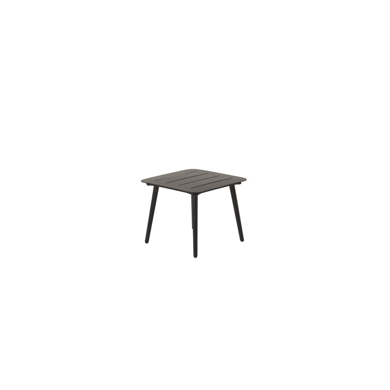Gafnit Square Metal Outdoor Side Table , 40cm cm W 40cm cm D, Black