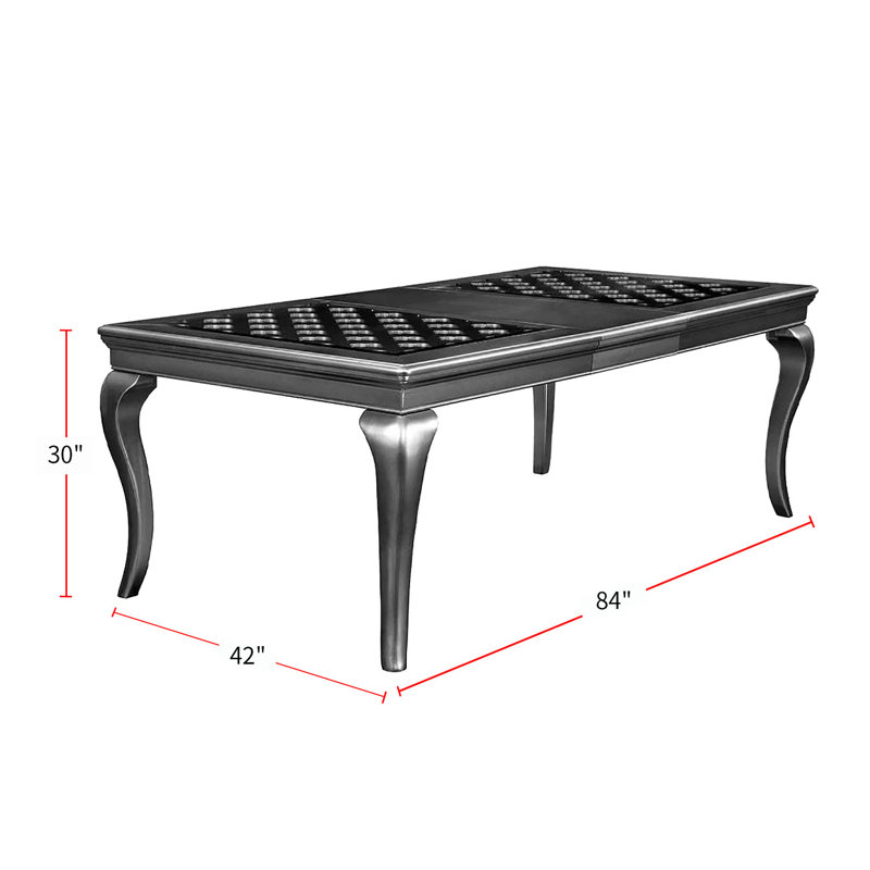 Elbing Extendable Four Leg Dining Set, 7