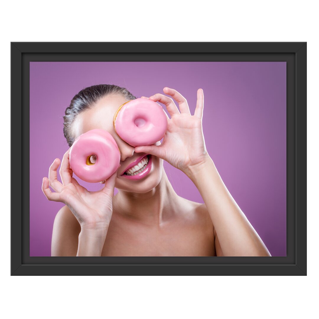 Gerahmtes Wandbild Lustige Donuts