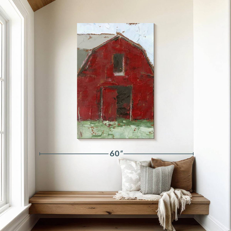 Lilie Big Red Barn I, 45" H x 30" W