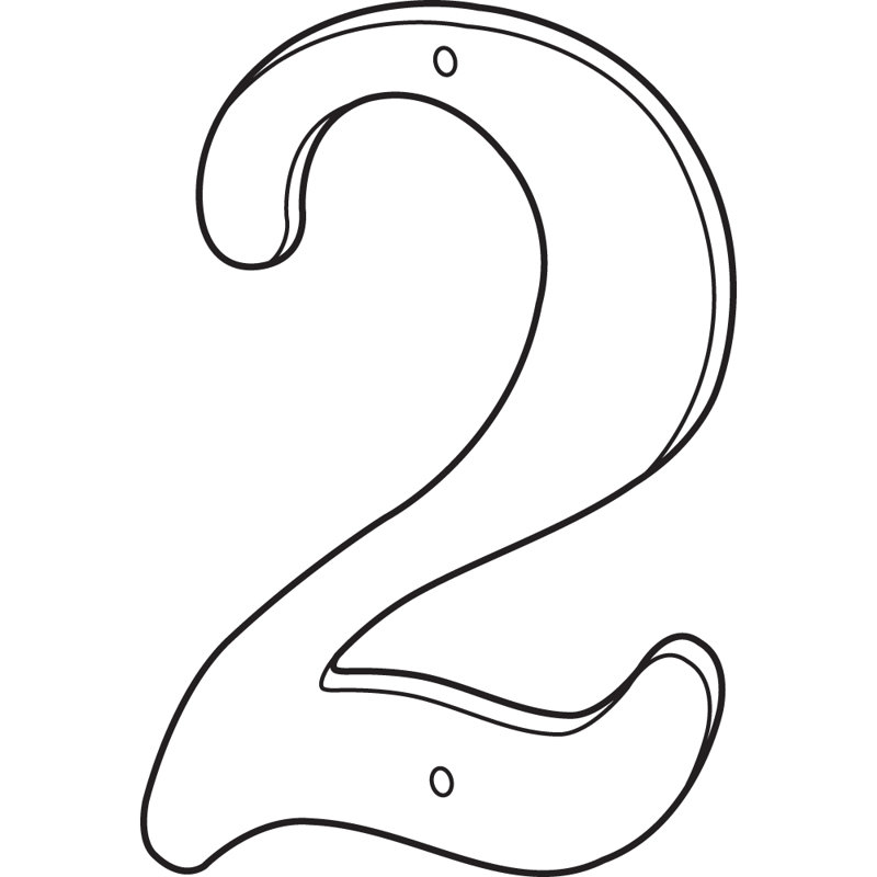 Numéro de maison de 3 po Prime-Line, plastique, noir avec clous, 2