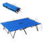 Lit de camp pliant pour 2 personnes pour adultes, lit de camp portatif extérieur extra large de 50 po avec sac de transport, lit de camping surélevé, plage, bleu-1100018707