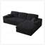 Canapé modulaire moderne en mousse de velours côtelé avec inclinable et configuration en L, soutien du cou et coussins décoratifs pour un confort et une polyvalence ultimes.-117948901