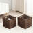 Handwoven Paper Rope Storage Baskets Set Of 4, Foldable Cube Organizers With Handles For Bedroom Living Room Closet, Sturdy Decorative Storage Bins For Clothes Toys Books-798434293-798434295