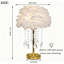Lampe de table en cristal 9,8 pouces Feather-1608835707