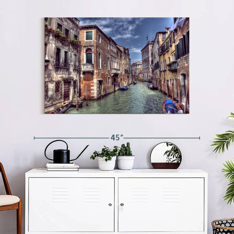 Lilie Venice Street Canal, H 26 po x l 39 po