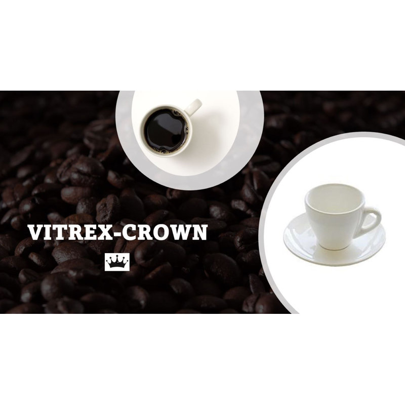 Ensemble de tasse à café et soucoupe à espresso Vitrex 2,35 oz 6 + 6