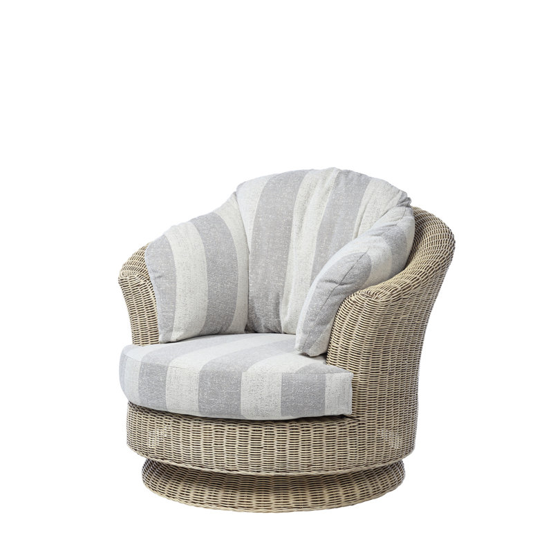 Portobello Wicker Swivel Barrel Chair