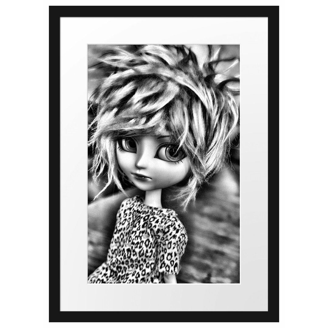 Gerahmtes Poster Rebellische Pullip-Puppe