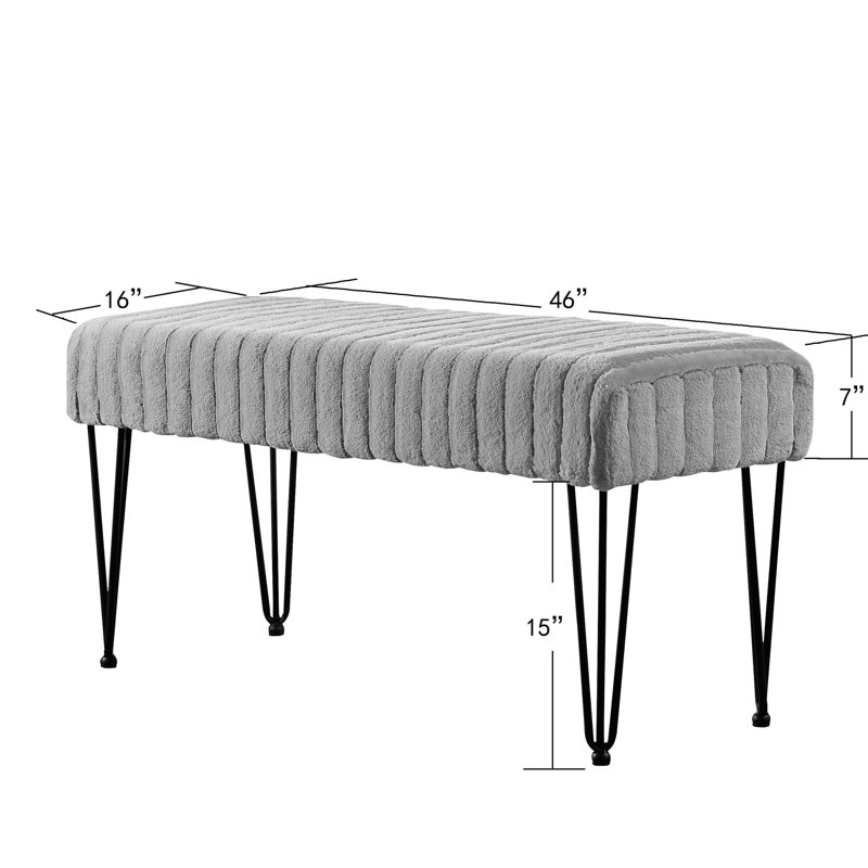 Dugan Upholstered Ottoman, Feather Gray 