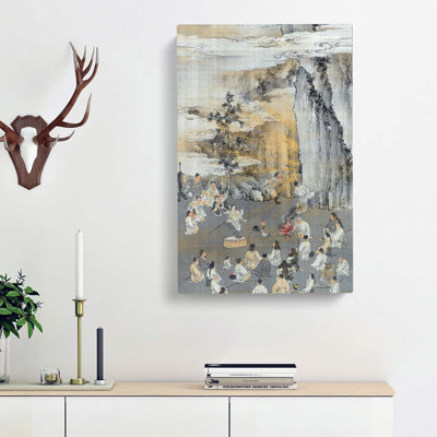Luring The Sun Goddess From The Cave by Kono Bairei - Wrapped Canvas
