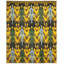 Calcutta Ikat Hand-Knotted Wool Black/Gold/Green Area Rug-96182860