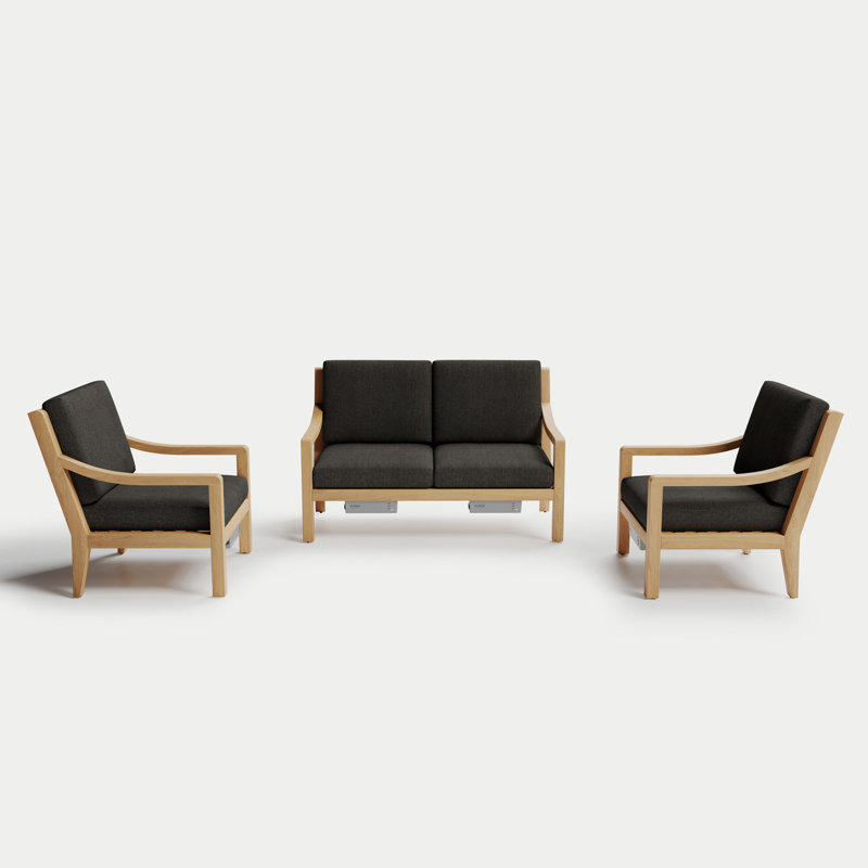 Solerno Heated Loveseat Set, Carbon