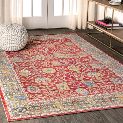 Stgermain Flower and Vine Burgundy Rug