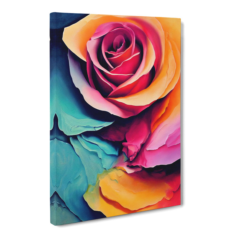 Streatham Rose Flower Painting Vol.5 - Wrapped Canvas, 76cm H x 50cm W