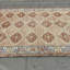 Tapis Oushak turc antique fait à la main en orange vif pour un décor de salle à manger classique