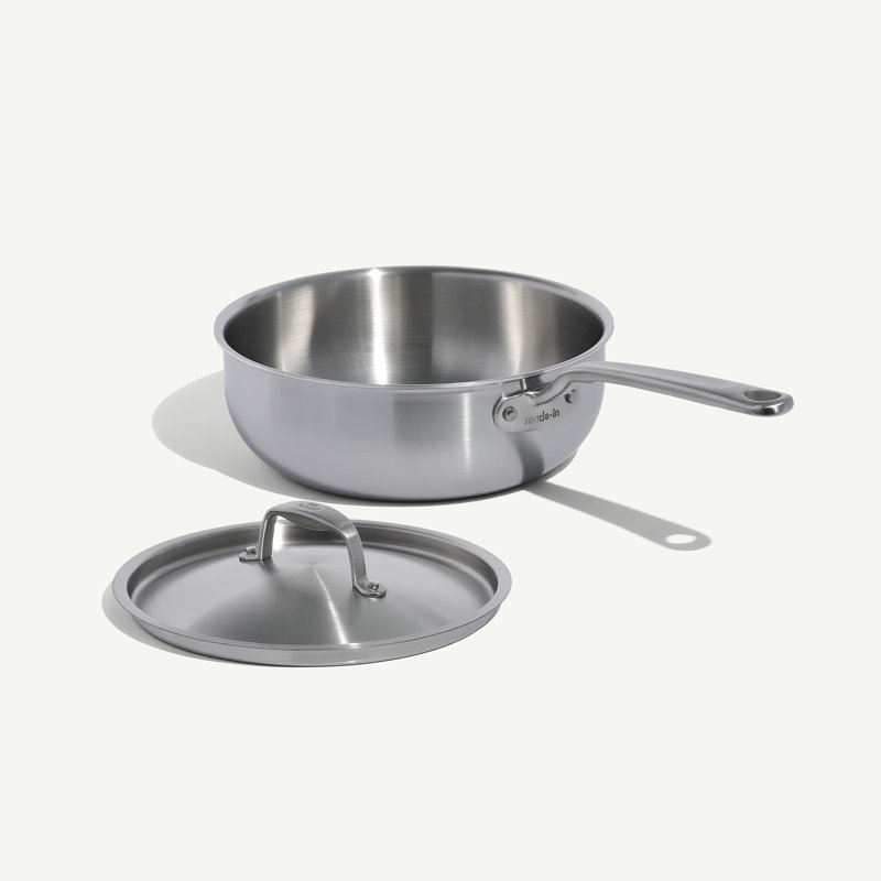 Stainless Clad 3 qt. Saucier with Lid, 3.2 Qt.
