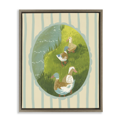 Cadre flottant Cottage Core Ducks, par Evelyn Coleman