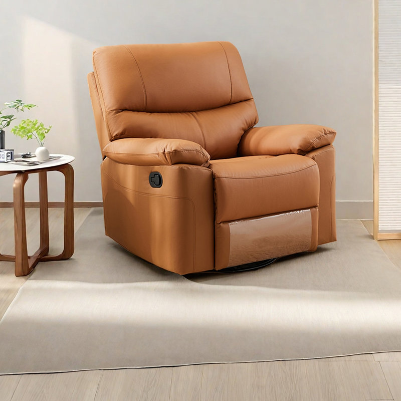 Fauteuil inclinable ergonomique en similicuir, Brun