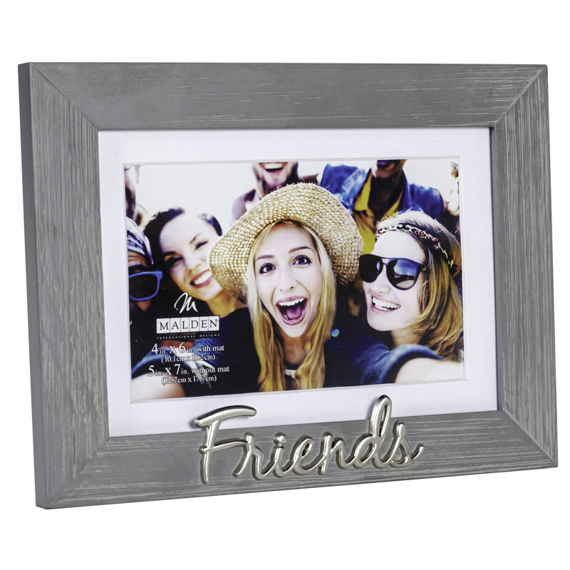 Gray Wood Embossed Picture Frame