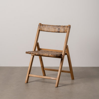 Manatuto 46cm H Folding Side Chair in Beige