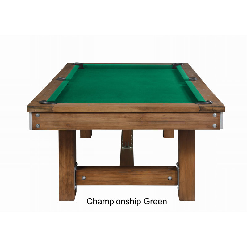 Willow Bend Slate Pool Table with Professional Installation Included, Championship Green, No, 7'