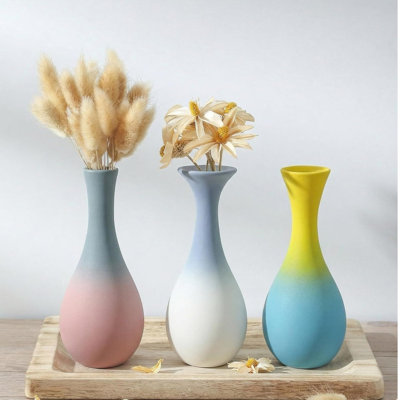 Ombre Ceramic Bud Vase Set