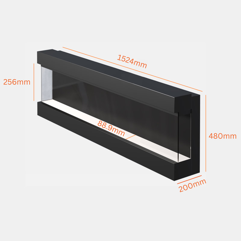 Spectrum Series 3-Sided Panoramic Electric Fireplace | TV Media Wall Compatible | Multiple Sizes Available