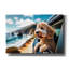 «Dog On Road Trip - Golden Doodle» par Rey Klimt, art mural sur toile-1038692914