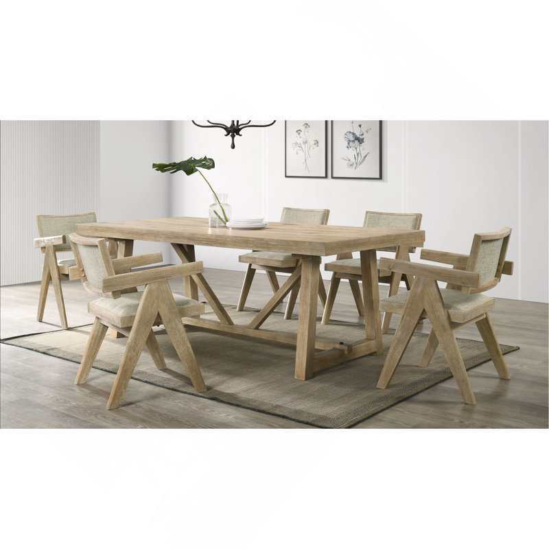 Table de salle à manger à base de tréteaux exquise pour un décor de salle à manger élégant
