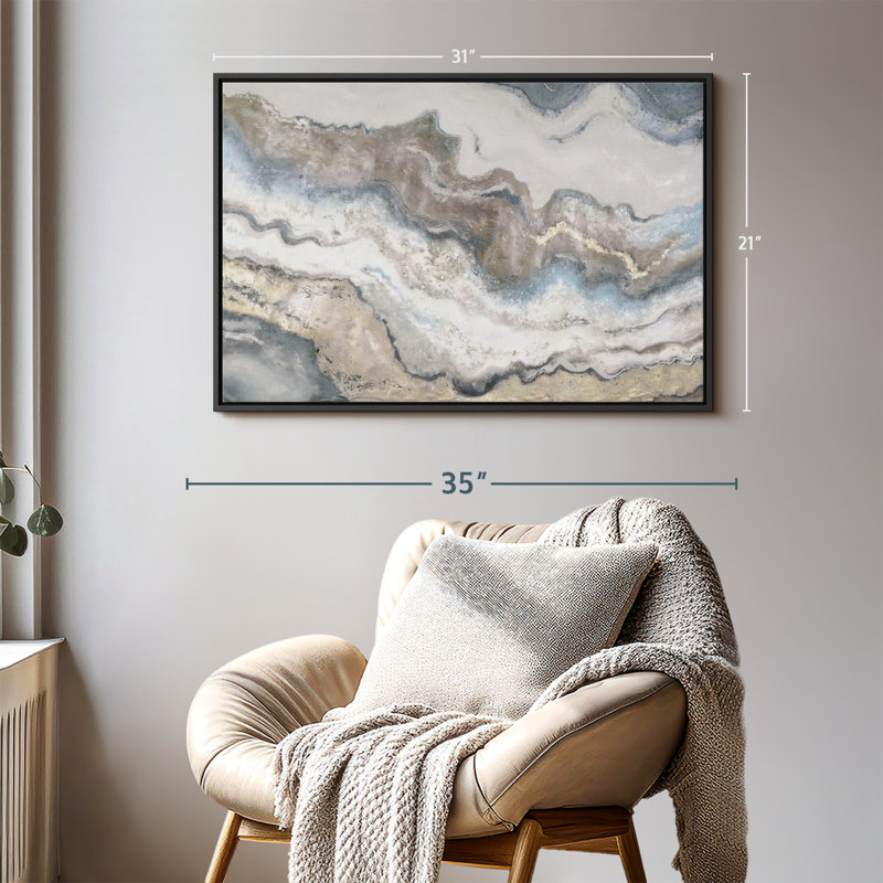 Neutral Marble Canvas Print, 21" H x 31" W