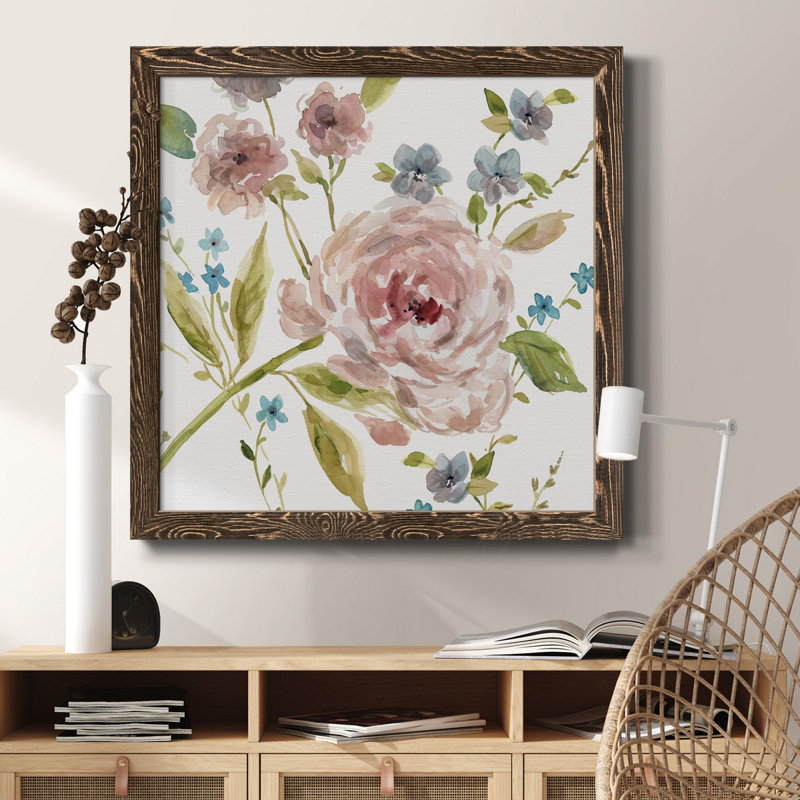Wash up Bath - Peinture sur toile encadrée, Cadre noyer, H 27,5 po x l 27,5 po x P 1,5 po