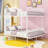 Metal Bunk Bed with Ladders and Guardrails-593592127-593592125