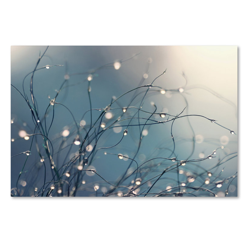 « when you sleep », reproduction de photo sur toile tendue encadrée en bleu, H 30 po x l 47 po x p 2 po