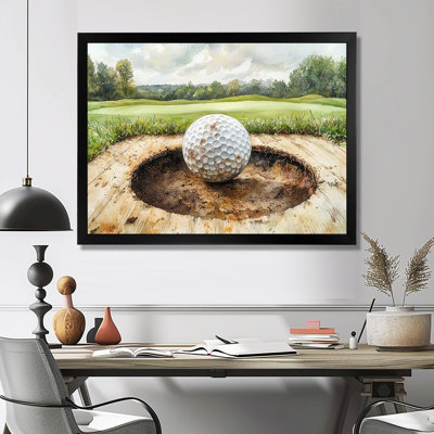 «Chassant le pin, paysage de golf I», reproductions encadrées de golf