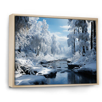 «White Winter Harmony I - Winter Landscape», reproduction d'art sur toile