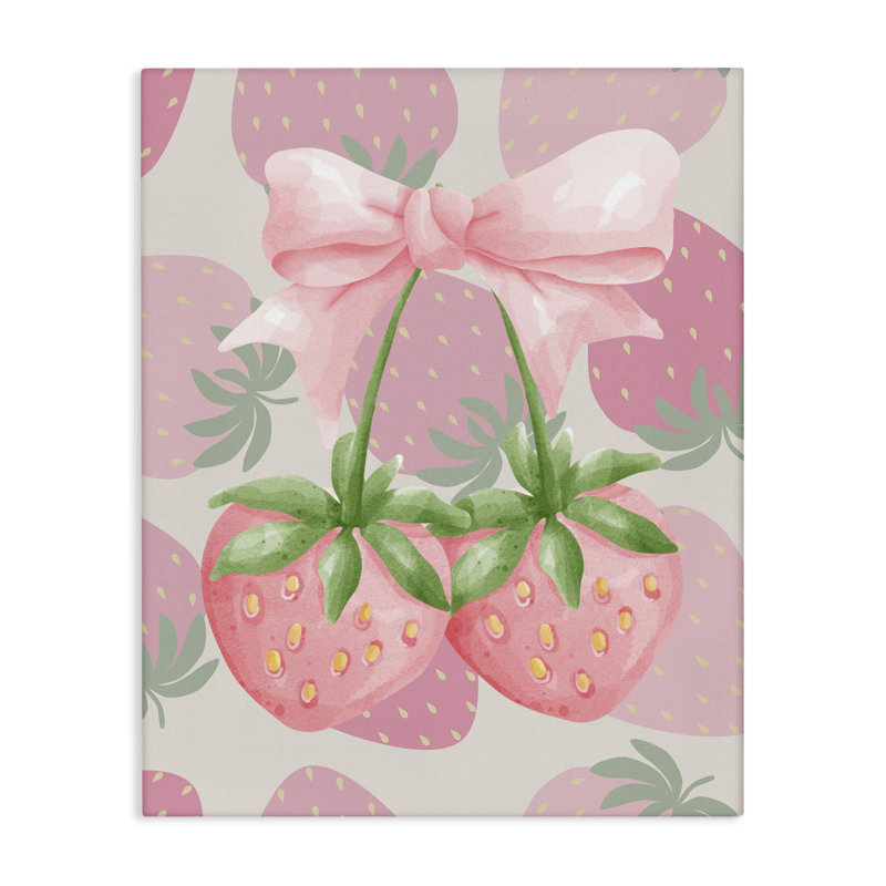 Toile à ruban Strawberry Shortcake, design par Jesse Keith, H 30 po x l 24 po