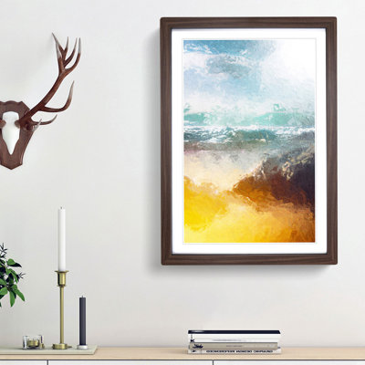 Sunshine on a Beach in Greece in Abstract - Picture Frame Painting Print