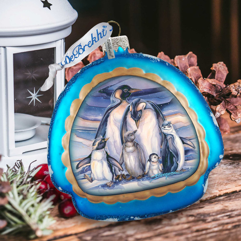 Holiday Splendor 4'' Handmade Glass Animals Holiday Shaped Ornament